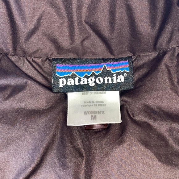 Patagonia Puffer Coat Jacket Womens Size Medium Brown Down Insulated With Hood - Picture 2 of 5